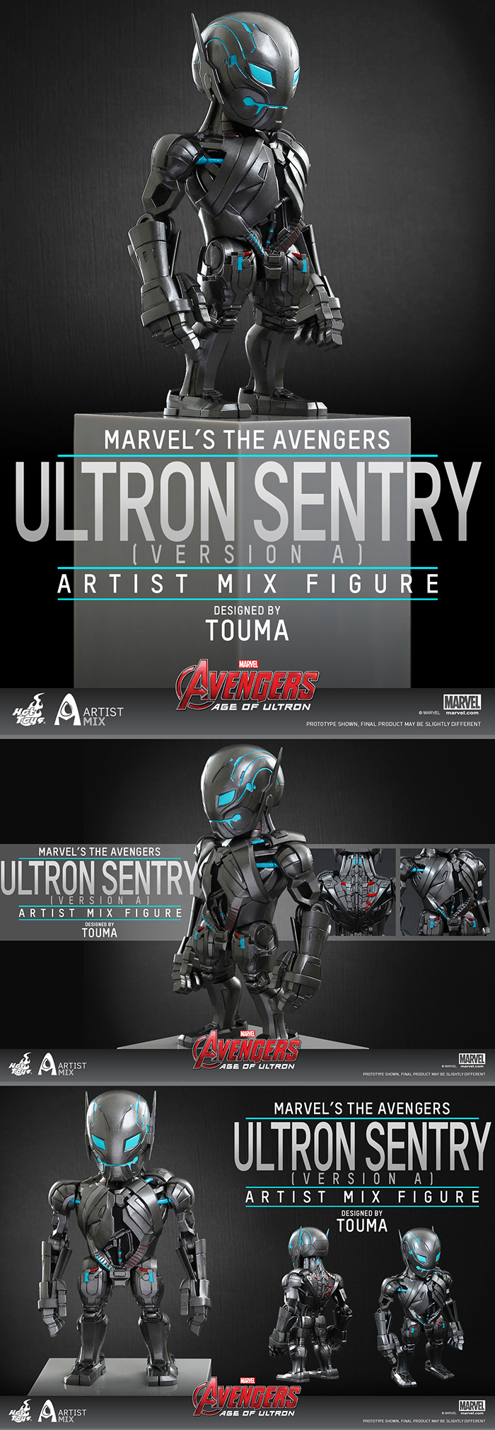 어벤져스 : 에이지 오브 울트론 - 아티스트 토마 믹스 피규어 디자인(시리즈 1) - 울트론 센트리 A 건담스쿨